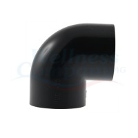 PVC Winkel 90° 50 x 50 mm zu Poolverrohrung - schwarz