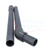 HYDRA PVC suction pipe with bend, two-piece Ø 50 mm suitable for Torpedo Ultra mud vacuum cleaner