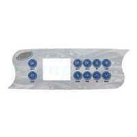 L.A.Spas Spa Display Control Sticker Overlay Sticker - 10 Buttons