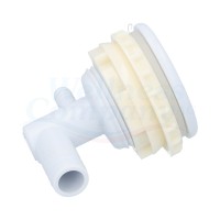 Body and sleeve to 3&#34; whirlpool nozzle with rotation Twin-Spin white