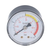 Pressure gauge Ø 50mm 1/4&#34; male 0-3 bar