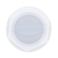 3&#34; Lichtgehäusefür Whirlpool - weiss matt mit Edelstahlring